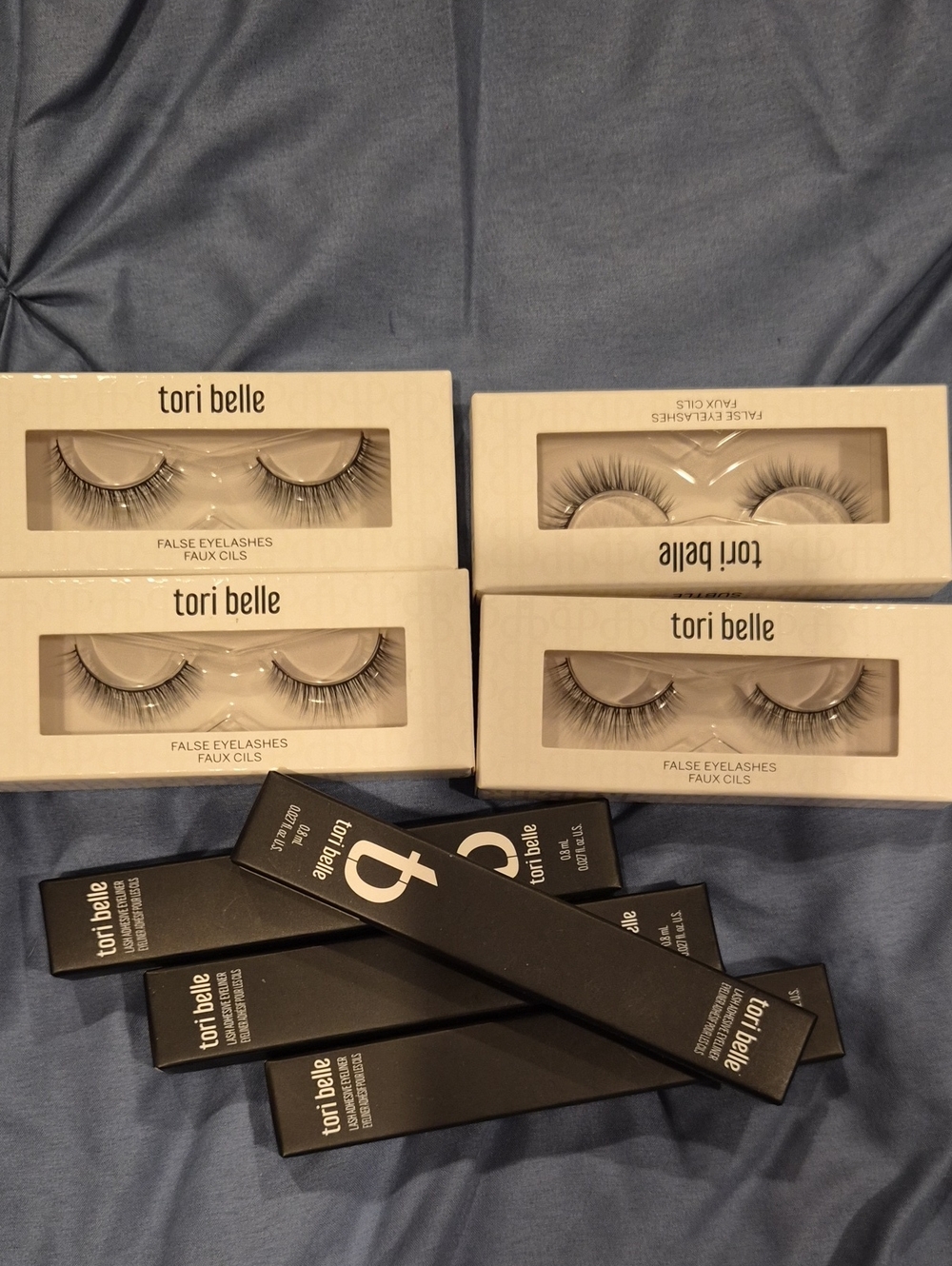 4 New Toribelle Adhesive Lashes And Liners.  Subtle